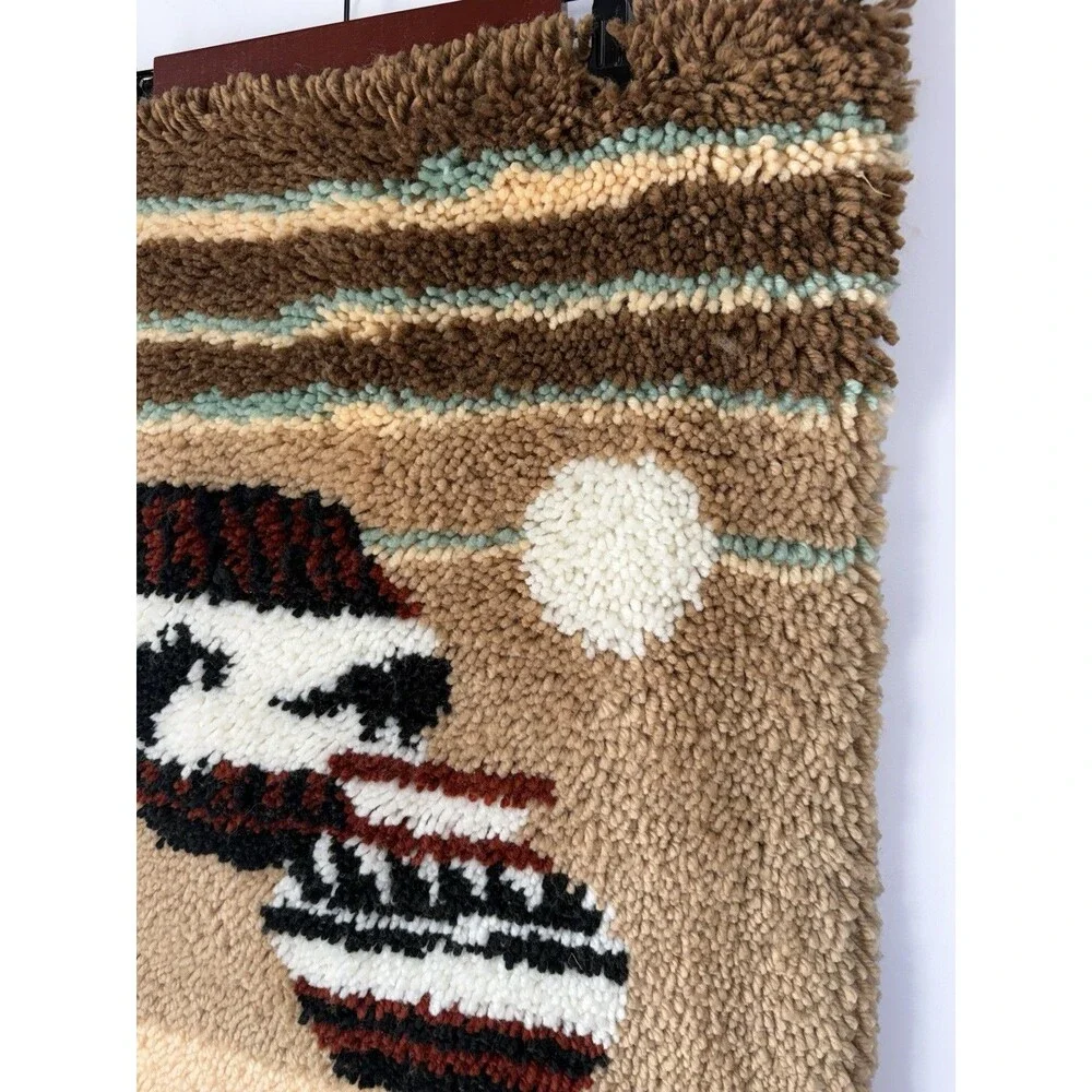Latch Hook Rug Wall Hanging Southwest Design